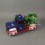 Rustic Metal Vintage Patriotic Pickup Truck Planter Antique Red White Blue Decor Perspective: back