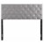 Glory Furniture Super Nova Faux Leather Upholstered Full Headboard in Light Gray Perspective: back