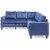Glory Furniture Nailer G313B-Sc Sectional , Navy Blue Perspective: back