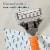 Harry's Multipack Bright Orange Truman Handle + Refill Cartridges Perspective: back