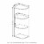 Furinno Pasir 3-Tier Corner Open Shelf Bookcase, Blackwood Perspective: back