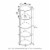 5 Tier Corner Display Rack Multipurpose Shelving Unit, Amber Pine/Black Perspective: back