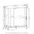 Furinno Helena 3-Tier Utility Kitchen Island and Storage Cart s Steel Tubes, White Oak/Chrome Perspective: back