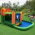 Gymax Inflatable Slide Bouncer and Water Park Bounce House Climbing Wall Splash Pool Water Perspective: back