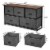 5 Drawers Dresser Storage Unit Side Table Display Organizer Dorm Room Wood Black Perspective: back
