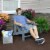 Sunnydaze Fir Wood Adirondack Chair with Adjustable Back - Gray Perspective: back