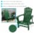 Sunnydaze Coastal Bliss Fir Wood Adirondack Chair - Green Perspective: back