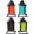 Tabletop Patio Torches Metal Multi-Color Outdoor Garden Lawn Table Decor - 8-Pack Perspective: back