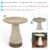 18 Bird Bath Glazed Ceramic Yam Color Duo-Tone Outdoor UV- and Frost-Resistant Perspective: back