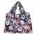 Wrapables Large Nylon Reusable Shopping Bag, Pansies Perspective: back