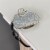 Wrapables Stylish Purse Hook Hanger, Foldable Handbag Table Hanger, Silver Handbag Perspective: back