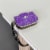 Wrapables Stylish Purse Hook Hanger, Foldable Handbag Table Hanger, Purple Baguette Perspective: back