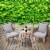 Peaktop Patio Furniture Set Table & 2 Chairs Wicker Bistro Set Brown PT-OF0008 Perspective: back