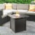 Peaktop Outdoor Square 30  Propane Gas Fire Pit with Steel Base HF45701AA-S Perspective: back