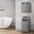 Elegant Home Fashions Bathroom Wall Cabinet With Two Doors Grey Dawson EHF-6810G Perspective: back