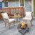 Peaktop Outdoor 24 Wood Burning Fire Pit with Tabletop and Decorative Geometric Base, Black Perspective: back