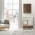 Elegant Home Fashions Wooden Bathroom Floor Storage Cabinet Space Saver Organizer, Walnut Perspective: back