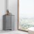 Elegant Home Fashions Wooden Bathroom Corner Floor Storage Cabinet Space Saver, Gray Perspective: back