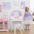 Teamson Kids Little Dreamer Rainbow Unicorn Vanity Table Set w/ Mirror ...