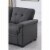Reversible Sleeper Sofa Storage Chaise in Gray - Lilola Home Perspective: back