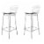Madeline 41.73   Barstool, Set of 2 with Seat Cushion in Rose Pink Gold and White Perspective: back