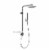 PULSE ShowerSpas Atlantis Chrome Shower System Perspective: back