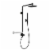 PULSE ShowerSpas Atlantis Matte Black Shower System Perspective: back