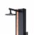 PULSE ShowerSpas Eclipse Matte Black ShowerSpa Perspective: back