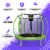 Moxie Pumpkin-Shaped Outdoor Trampoline with Top-Ring Frame Enclosure, 8 FT - Green Apple Perspective: back