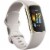 Fitbit Charge 5 in Soft Gold and Lunar White Perspective: back
