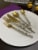 Vibhsa Designer Gold Flatware 5 Piece Place Setting Twisted Perspective: back