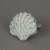 Set of 6 White Cast Iron Scallop Sea Shell Drawer Pulls Nautical Cabinet Knobs - White Perspective: back