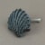 Set of 6 Blue Cast Iron Scallop Sea Shell Drawer Pulls Nautical Cabinet Knobs - Light Blue Perspective: back
