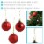 Sunnydaze Beautiful Baubles 25-Piece Plastic Christmas Ornament Set - Red Perspective: back