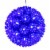 50 LED Hanging Lighted Ball Blue Indoor Outdoor Round Electric Decor Perspective: back