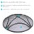 40  Round Black Steel Spark Screen Fire Pit Mesh Wood Burning Campfire Accessory Perspective: back