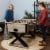 Sunnydaze Delano 54.5 in Foosball Table with Distressed Wood Look Perspective: back