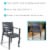 Sunnydaze Illias Plastic Outdoor Patio Arm Chair - Gray Perspective: back