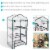 Mini Greenhouse 3 Shelves Outdoor Portable Garden Plant Green Growing Rack Perspective: back