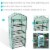 Mini Greenhouse 4 Shelves Outdoor Portable Garden Plant Green Growing Rack Perspective: back
