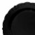 7.5  Black Vintage Rim Round Disposable Plastic Appetizer/Salad Plates (120 Plates) Perspective: back