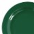 10.25  Solid Green Holiday Round Disposable Plastic Dinner Plates (120 Plates) Perspective: back