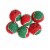 Midlee Candy Cane Tennis Balls Dog 1.5 Balls with Squeaker- Set of 6 Perspective: back