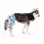 Midlee Blue Hibiscus Hawaiian Dog Board Shorts (XX-Large) Perspective: back