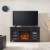 Henn&Hart 47  Black/Glass TV Stand Perspective: back