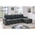 Oadeer Home 106  L-Shaped Fabric Upholstered Modular Sofa with Chaise in Gray Perspective: back