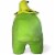 Cortex Toys Among Us Banana Peeled Hat Plush Crewmate Buddy Toy - Lime Green Perspective: back