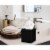 Alpine Industries Black Acrylic Tissue Box Containers for Home or Business (3 pack) Perspective: back