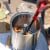 Sunnydaze Tabletop Smokeless Fire Pit with Triple Burn Design - Silver Perspective: back