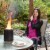 Sunnydaze Tabletop Smokeless Fire Pit with Triple Burn Design - Black Perspective: back